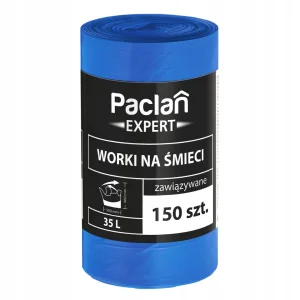 Paclan Expert worki na śmieci 35l, 150 szt., niebieskie