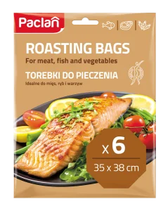Paclan torebki do pieczenia 35 x 38 cm 6 szt. z klipsami