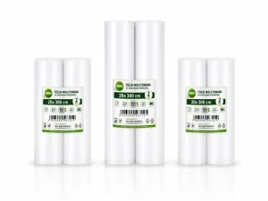 Zestaw folii moletowanej do zgrzewarki próżniowej Silvercrest 4x 20x300 cm + 2x 28x300 cm